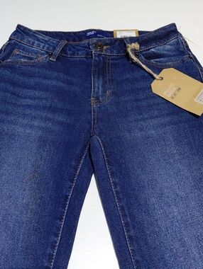 PROJECT INDIGO Women's Low Rise Baggy Bootcut Dark Blue Jeans Size 0